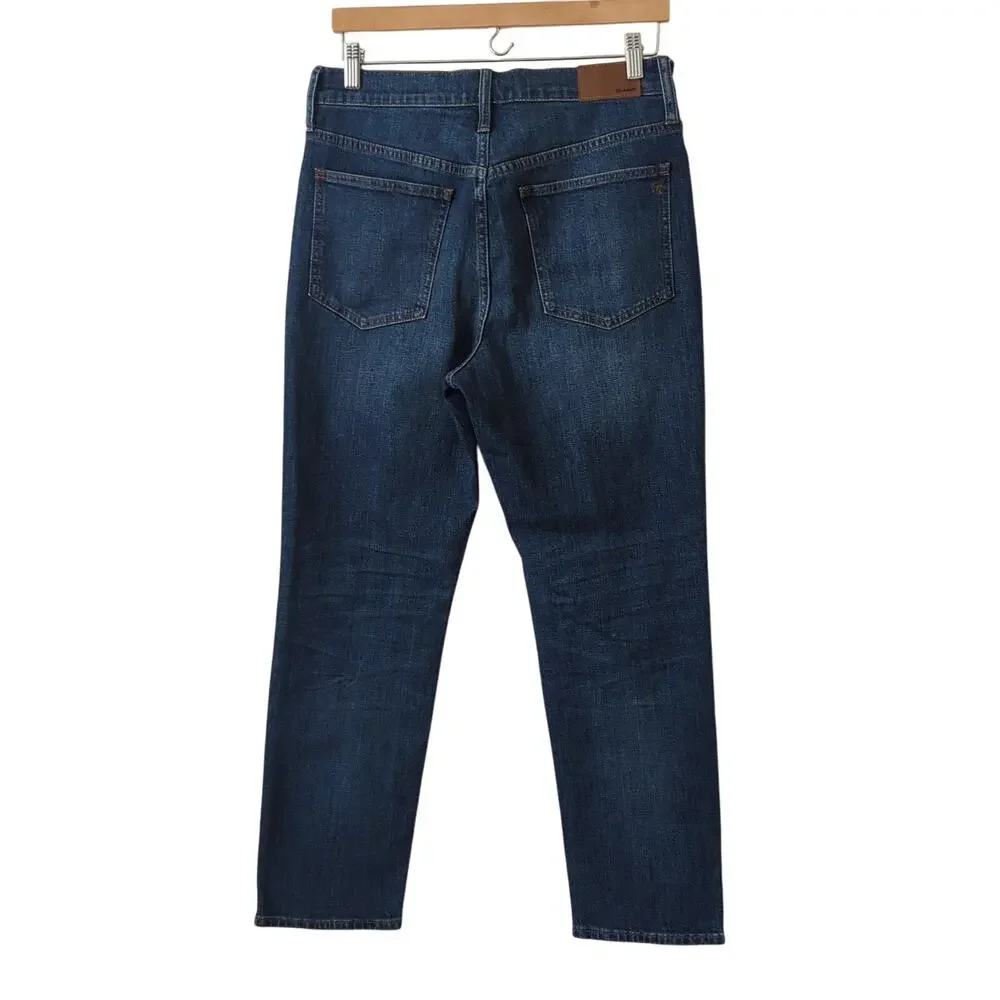 Madewell Jeans Womens 28 Perfect Vintage Crop Button Fly Ankle Dark‎ Denim